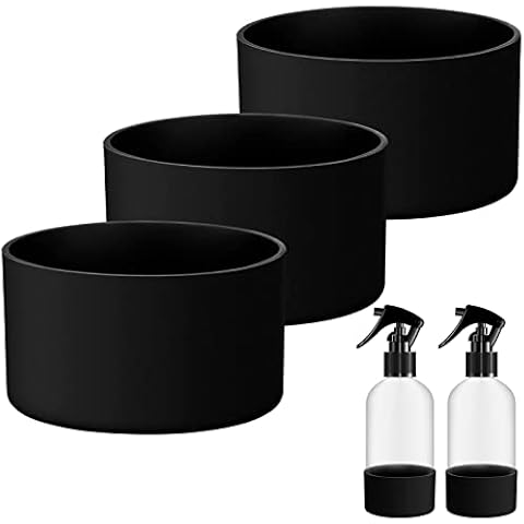 3 Pieces Protective Silicone Sleeve Bottom, Non Slip Cosmetic Spray Bottom Cover 16 oz Spray Bottles Washable Rubber Bottom Base Accessories for 12 to 24 oz Water Bottles Cover
