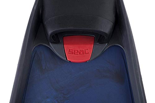 Seac Motus Italian Design Long Blade Fin For Spearfishing And Freediving Fins, Blue Camo - 6.5-7 | 39/40 #TOP3