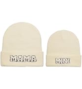 2PCS Parent-Child Hat Mama and Mini Hats Mother Daughter/Son Matching Hat Winter Warm Knitted Bea...