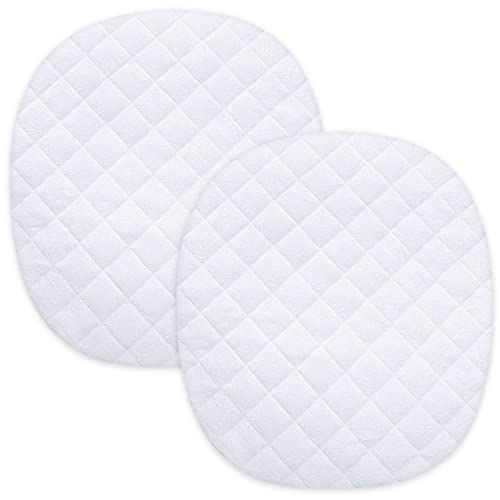 Image of Waterproof Bassinet Mattress Pad Cover Fit for Graco Pack 'n-Play Dome LX Bassinet (not playard), 2 Pack, Ultra Soft Surface, Breathable and Easy Care