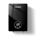 CAMPLUX Electric Water Heater 6kW, Instant Hot Water Heater 240V, On Demand Water Heater with Digital Display, Hard Wired, Black