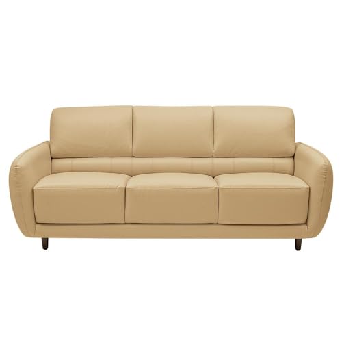 Image of Wakefit Sofa Set | 5 Year Warranty | Sofa 6 Seater, 6 Seater Sofa for Living Room, Wooden Sofa Set, Sofa Set 3+2+1 Seater - Solomon(Robin : Ivory)