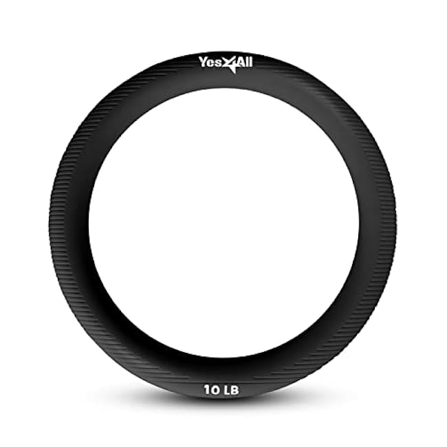 Yes4All Power Ring 10lbs, Weight Ring, Weighted Circle, Kettlebell for Yoga Exercise, Aerobics, Home Fitness, Core Training
