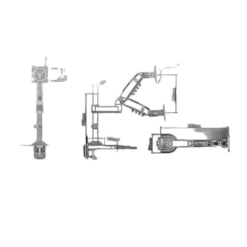 Support écran H100 blanc avec bras mécanique et pince de table articulé - 3