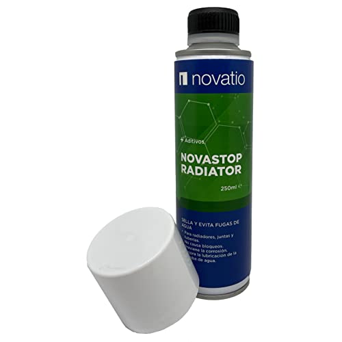 NOVATIO Tapa Fugas radiador 250ml - Sella y Evita pérdidas de Agua para radiadores Juntas y tuberías del Circuito de refrigeración del vehículo No obtura el Circuito Ni Genera depósitos