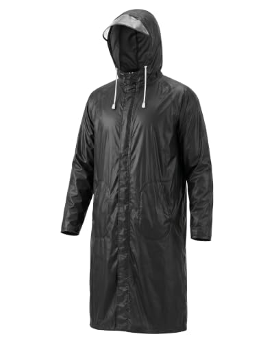 Image of Destinio Poncho for Men, Poncho for Women-Thick Waterproof PVC, Rain Coat, Reusable - Transparent Pocket Raincoat with Hood, Full Cover for Bag in Travel, Trekking, Bike Riders