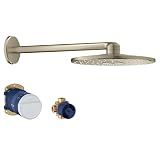 GROHE 26502EN0 - Soffione a pioggia 310 Smartactive a 2 spruzzi, in nichel spazzolato
