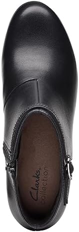Clarks Women's Bayla Light Fashion Boot, Black Leather, 6 | Image 6