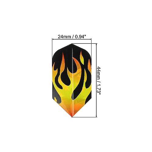 PATIKIL Slim Dart Flights, 6 Pack PET Unique Design Dart Accessories for Steel Tip Dart and Soft Tip Darts Black Yellow - Image 2