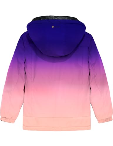 Image of GEMYSE Girl's Waterproof Ski Snow Jacket Hooded Fleece Lined Windproof Winter Jacket