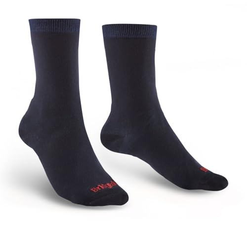 Bridgedale Women's Coolmax Base Layer Liner Socks - 2 Pack, Navy, Small