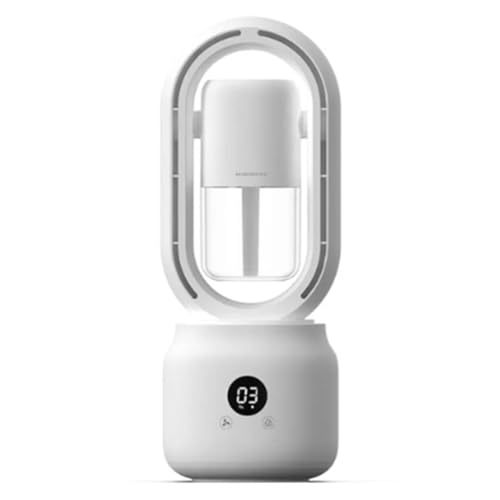Reapyyt Ventilador eléctrico con nebulización refrigerada por agua, humidificador portátil inalámbrico recargable mediante USB, ventilador