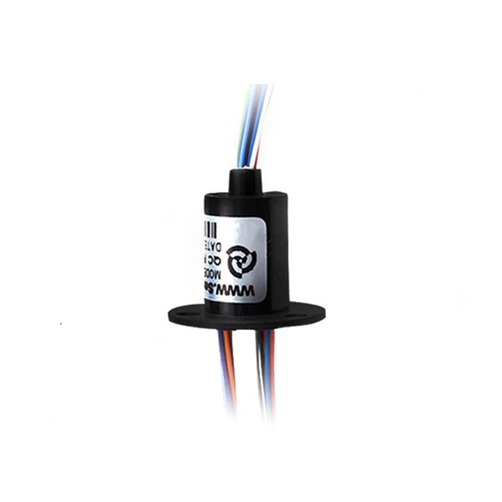 Hat Type Capsule Slip Ring, 12.5MM 12 Wires 2A Black Power Collector Ring for Monitor Robotic Monitoring System Drone