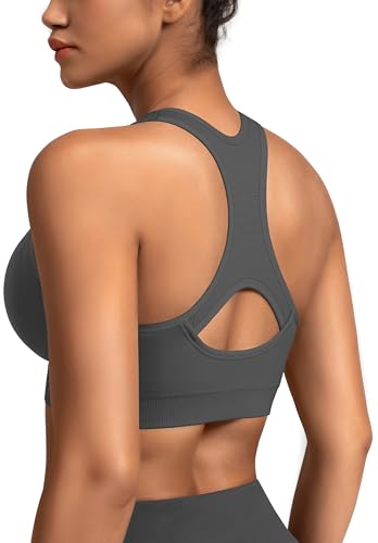 Image of MIRITY Women Racerback Sports Bras - High Impact Workout Gym Activewear Bra Pack of 7