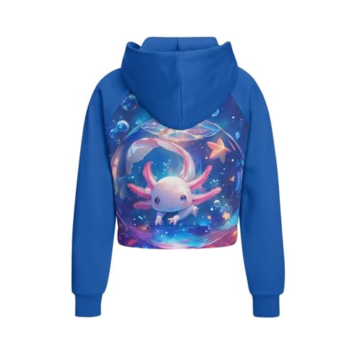 Cute Hoodies for Teen Girls Graphic Sweatshirt Half Zipper Pullover Outfits for Kids Fall Jackets with Pockets 5-142