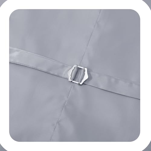 Men's 3 Piece Suit 2 Button Business Wedding Prom Slim Fit Suits Blazer Formal Tuxedo Vest andTrousers Light Grey L4