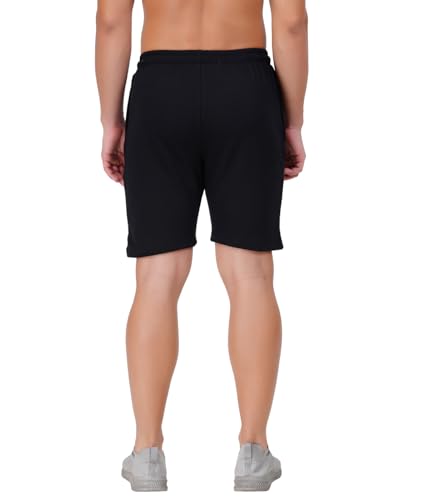 Image of LEELOUIS Men's Cotton Premium Shorts -2 Side Zipper Pockets | Idael for Gym,Travel for Daily Use