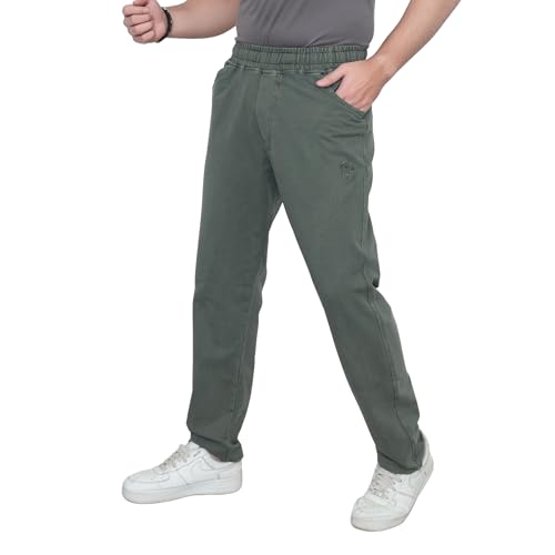 Image of Men's Premium Cotton Blend Trouser | Soft Breathable Casual Pants for Men | Regular Fit Stylish Lower for Office, Travel