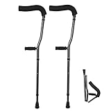 Muletas portátiles plegables duraderas: las muletas plegables ergonómicas se pueden guardar y transportar cómodamente para viajar. Puede soportar hasta 130 kg / 286 lb.