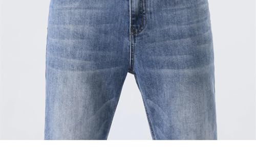 Men's Ultra-Thin Loose Jeans, Casual Straight-Leg, Vintage Stretch Trousers3