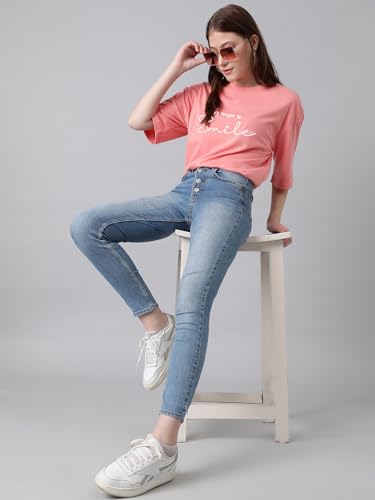 Image of KOTTY Quirky Printed T-Shirt for Women | Fun & Playful | Casual Chillwear