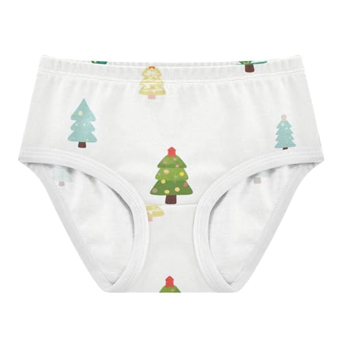 Christmas Evergreens Girls' Soft Triangle Panties Breathable Underwear for Girls in Sizes 2T,3T, 4T, 5T, 6Y and 8Y