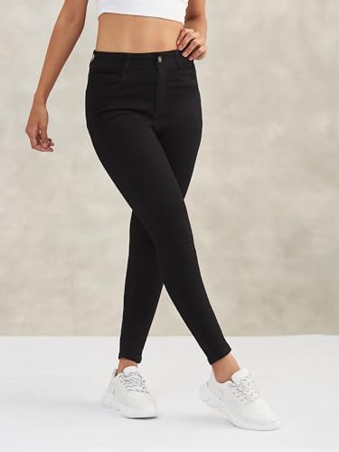 Image of Dolce Crudo Women's Skinny Fit High Rise Regular Length Stretchable High Waist Denim Jeans