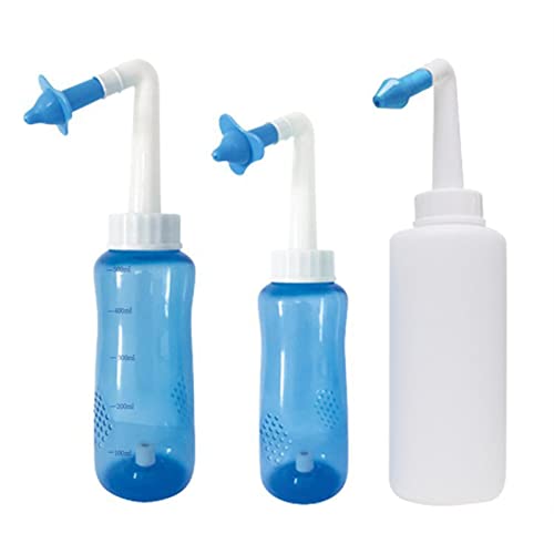 DYNWAVE Irrigação Nasal Neti Pot para Adultos E Crianças Sem BPA, Válvula manual 300ml