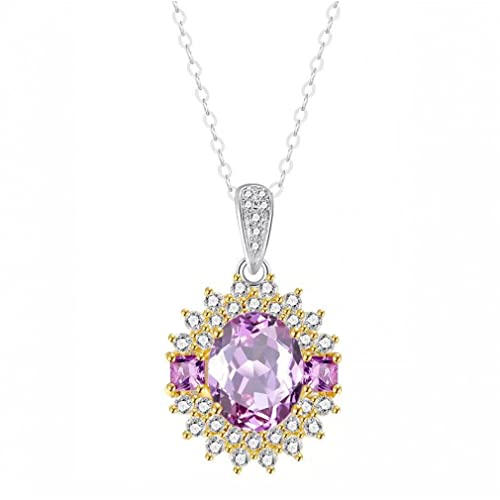Pendentif améthyste violette s925 : le cadeau idéal en bijoux fins pour femme