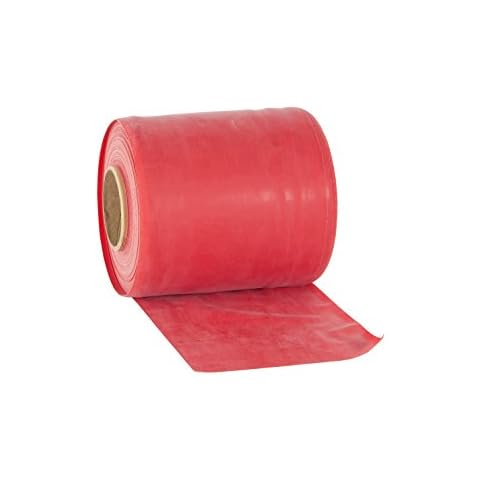 Rolyan Resistance Exercise Band, Fitness, Workout, Strength and Mobility Training Equipment for Men and Women, Medium Resistance, Red Colour, 46m Cover