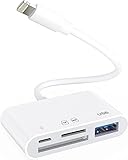 ▶Hochgeschwindigkeits Datenübertragung - Bis zu 14 MB/S-16 MB/S, um die Fotos oder Videos von Ihrer Speicherkarte auf Ihr Telefon oder Pad zu übertragen, unterstützen maximal 1 TB SD/TF-Karte (Upgrade). unterstützt das Lesen von XQD, SDXC, SDHC, SD, MMC, RS-MMC, Micro SDXC, Micro SD, Micro SDHC-Karte, USB-Kamera/USB-Stick usw.