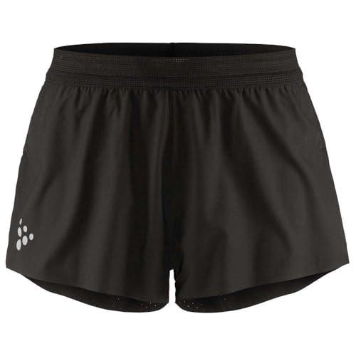 Pantalones cortos de correr para hombre Pro Hypervent Split 2, Negro -, Small