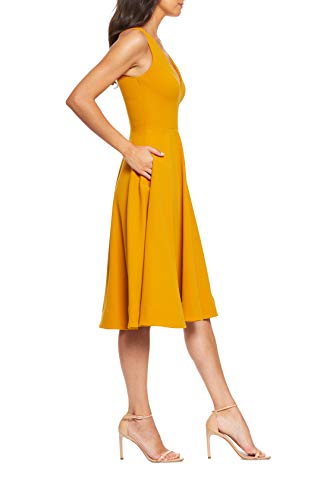 Image of Dress the Population Women's Catalina Solid Sleeveless Fit & Flare Midi Dress