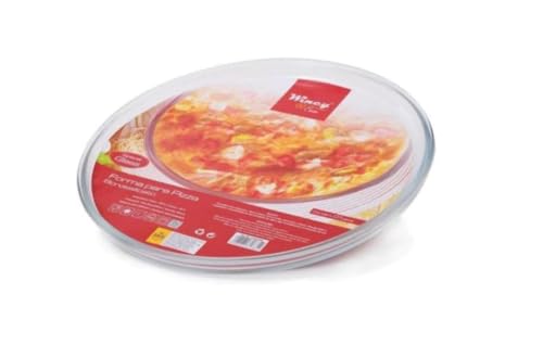 Prato de Pizza Redondo em Vidro Borosilicato Resistente 31cm