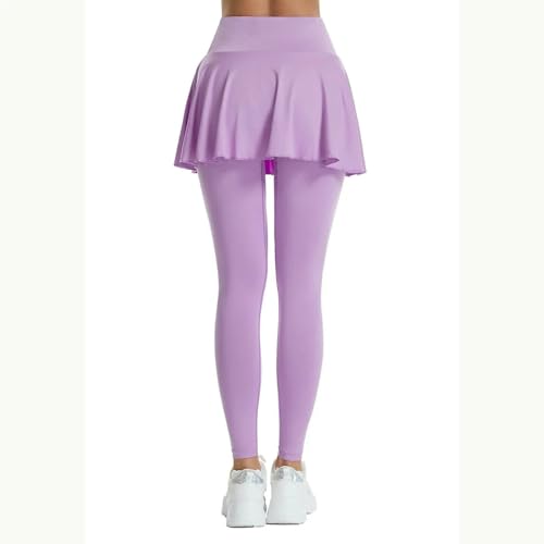 Women's Yoga Pants Skirt Solid Color High Waist Fitness Trousers Cycling Running Training Sports Leggings3