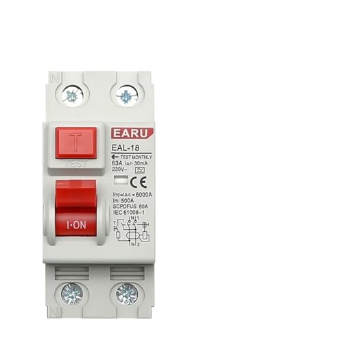 RCD ELCB Type A 2P 32A interrupteur différentiel électromagnétique 30mA