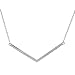 Minimal Chic Chevron Necklace (silver-plated-base)