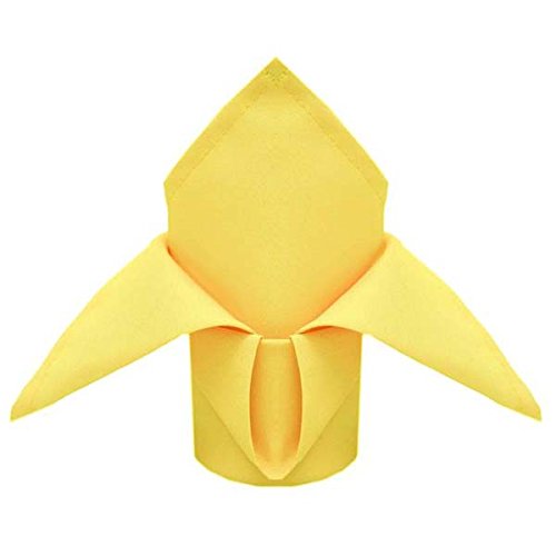 Servilletas de Tela 20x20 Amarillo Pack 25P Poliester miniatura 1