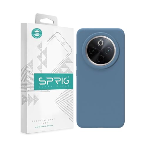 Image of SPRIG Compatible with Vivo T4 Premium SilkTone Back Cover Drop Tested Shock Proof Mobile Case for Men, Women, Boys and Girls with Camera Protection (Denim Blue)