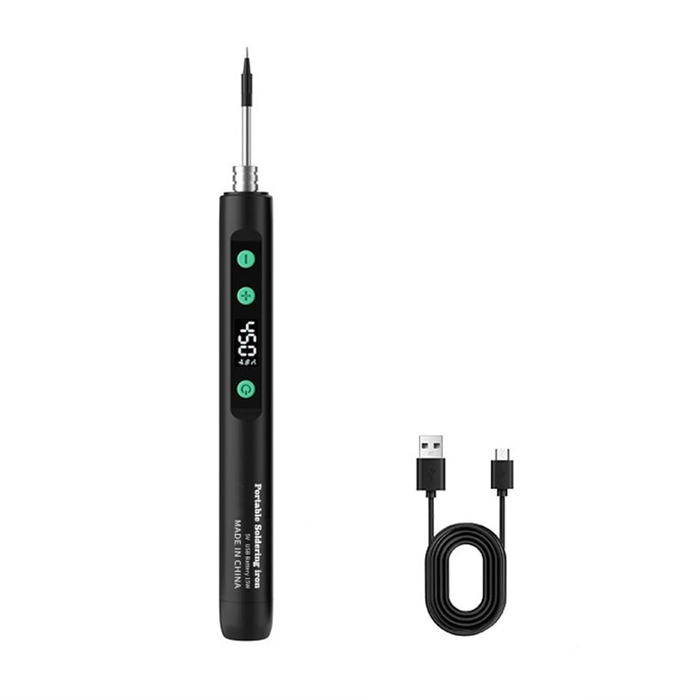 UDSKNV[KSL Soldering Iron Repair Kit Portable USB Digital Display Rapid Heating Welding Tool Black