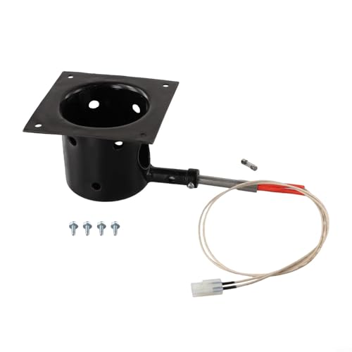 Zilimontt Olla para quemar fuego esmaltada de porcelana de acero resistente y kit de encendido de varilla caliente compatible con parrillas Traeger, Pellet PRO, para parrillas Z y Trail para parrillas