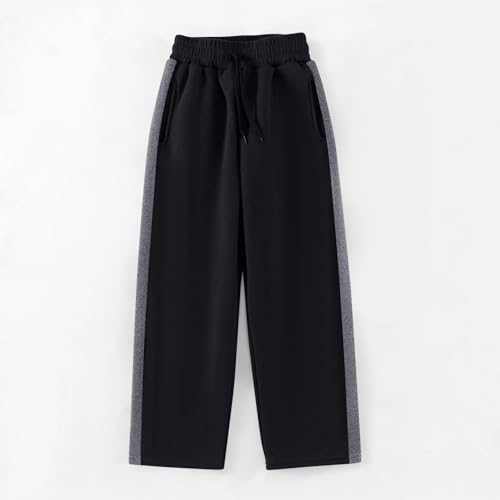 Girls Wide Leg Sweatpants with Pockets Cute Comfy Cotton Joggers for Kids Fashion 2025 Winter Warm Preppy Clothes4