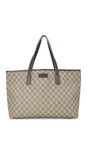 WHAT GOES AROUND COMES AROUND Womens Pre-Loved Gucci Coated Canvas Supreme Small Tote Bag Brown One Size