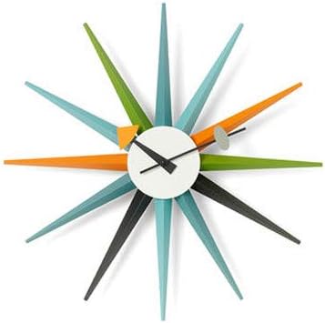 Amazon Co Jp 正規取扱店 Vitra ヴィトラ Sunburst Clock サンバーストクロック Wall Clock ウォールクロック 掛け時計 デザイン George Nelson ジョージ ネルソン カラー 全4色 デザイナー パントン イームズ マルチカラー ホーム キッチン