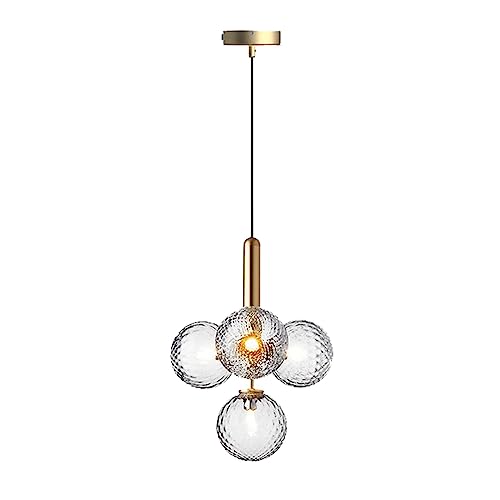 Lustres en verre doré modernes 4 lumières salle à manger