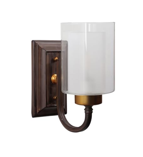 Image of ELIANTE by Jainsons Lights | Wooden Metal Wall Light -S- - Included Bulb | Multi Metal Wall Light | for Living Room, Bedroom, Hallway | E27 Holder | 3 Year Warranty