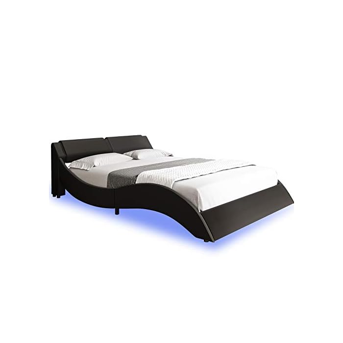 Buy DICTAC Queen Led Bed Frame Upholstered Platform Bed Frame with