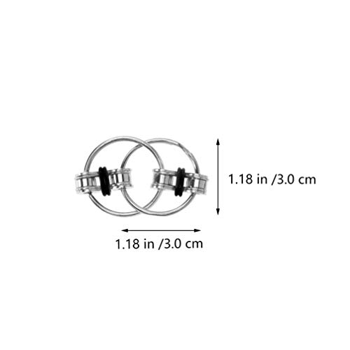Toyvian Cadeia 5Pcs Flippy Fidget Brinquedo Brinquedos Stress Relief Corrente de Bicicleta de Aço In