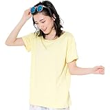 [FELLOW] フェロー ラッシュガード 半袖 Tシャツ レディース クルーネック プルオーバー 女性用 UPF50+ UVカット 紫外線対策 水着 パステルイエロー Lサイズ