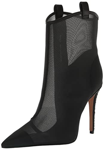 Karl Lagerfeld Paris Women's Clea Mesh Heeled Bootie Combat Boot